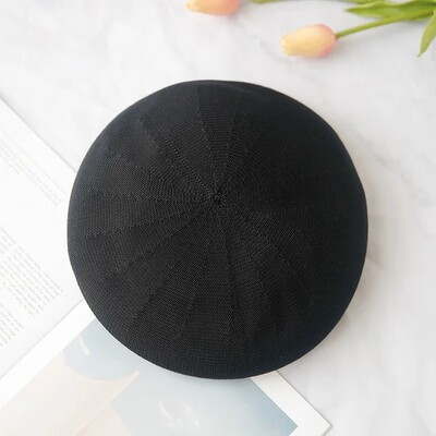 Νέο καπέλο μπερέ 11 χρωμάτων μασίφ γυναικείο πλεκτό ακρυλικό καπέλο άνοιξη καλοκαίρι φθινόπωρο καπέλο μονόχρωμο κορυφαία ποιότητα Γυναικεία Boina Χονδρική