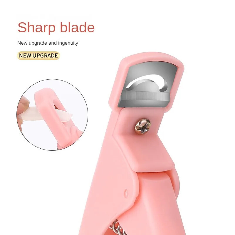 Foarfece franțuzești pentru unghii false în formă de U Dispozitiv de tăiat unghii cu cap profesional din oțel inoxidabil Gel acrilic Dispozitiv de tăiat pentru unghii false franceze