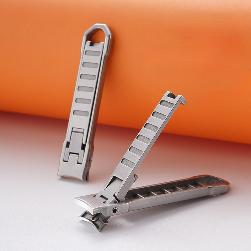Itin plonos nagų kirpimo mašinėlės sulankstomos nešiojamos kelioninės pirštų nagų pakabukas, nagų žirklės, nerūdijančio plieno manikiūro įrankiai