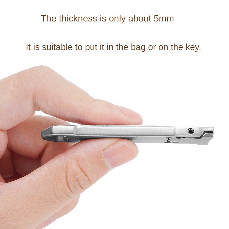 Itin plonos nagų kirpimo mašinėlės sulankstomos nešiojamos kelioninės pirštų nagų pakabukas, nagų žirklės, nerūdijančio plieno manikiūro įrankiai