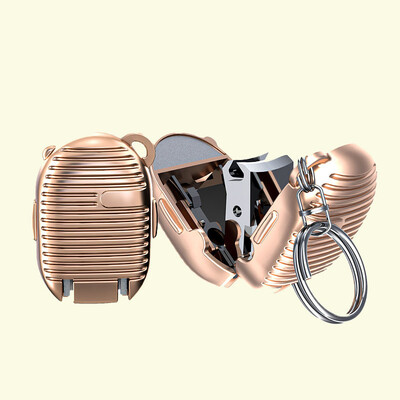 Naujas mini sulankstomas Sharp nerūdijančio plieno nagų kirpimo mašinėlės, nešiojamos manikiūro įrankių nagų kirpimo mašinėlės rinkinys kūrybingi raktų pakabukų priedai