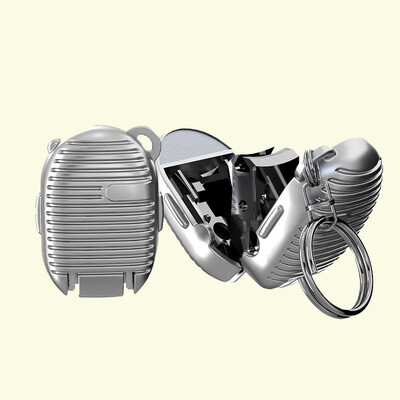 Naujas mini sulankstomas Sharp nerūdijančio plieno nagų kirpimo mašinėlės, nešiojamos manikiūro įrankių nagų kirpimo mašinėlės rinkinys kūrybingi raktų pakabukų priedai