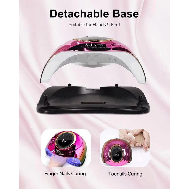 380W 72LEDs Erőteljes körömszárító nagy érintőképernyővel LED körömlámpa minden zselés körömlakk kikeményítéséhez professzionális szárító lámpa