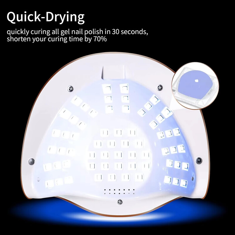 380W 72LEDs Erőteljes körömszárító nagy érintőképernyővel LED körömlámpa minden zselés körömlakk kikeményítéséhez professzionális szárító lámpa