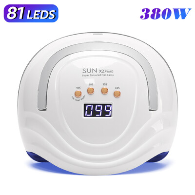 380W UV lampa za nokte 81 LED lampa za sušenje noktiju s LCD zaslonom Lampa za manikuru koja se brzo suši za stvrdnjavanje svih noktiju Gel alati za nail art
