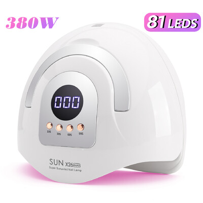 380W UV lampa za nokte 81 LED lampa za sušenje noktiju s LCD zaslonom Lampa za manikuru koja se brzo suši za stvrdnjavanje svih noktiju Gel alati za nail art