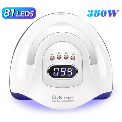 380W UV lampa za nokte 81 LED lampa za sušenje noktiju s LCD zaslonom Lampa za manikuru koja se brzo suši za stvrdnjavanje svih noktiju Gel alati za nail art