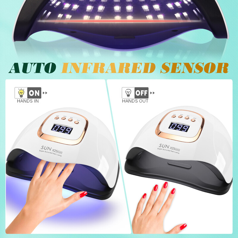 380W UV lampa za nokte 81 LED lampa za sušenje noktiju s LCD zaslonom Lampa za manikuru koja se brzo suši za stvrdnjavanje svih noktiju Gel alati za nail art
