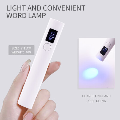 UV lampa za sušenje noktiju Prijenosni USB punjivi UV LED svjetlo za brzo sušenje noktiju Ručna lampa za manikuru za alate za gel lak