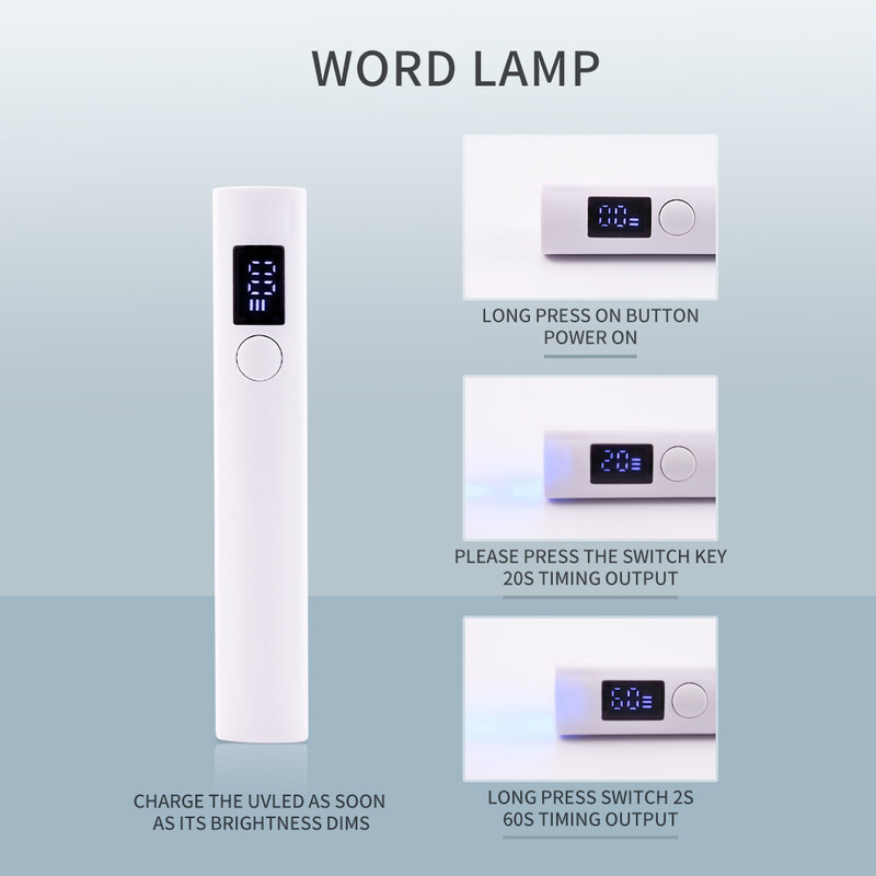 UV lampa za sušenje noktiju Prijenosni USB punjivi UV LED svjetlo za brzo sušenje noktiju Ručna lampa za manikuru za alate za gel lak