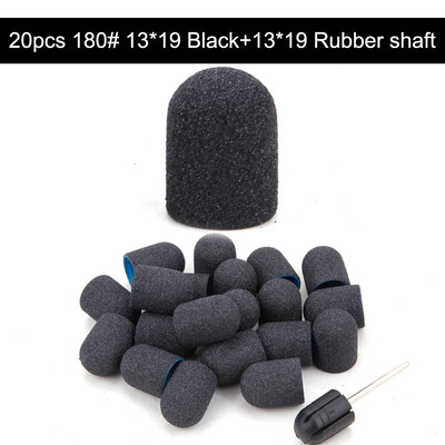 20 τμχ 10*15/13*19 Καπέλα λείανσης νυχιών με λαστιχένιο μανικιούρ πεντικιούρ κόφτης Nail Art Sand Bands UV Gel Polish Remover Nails Tool