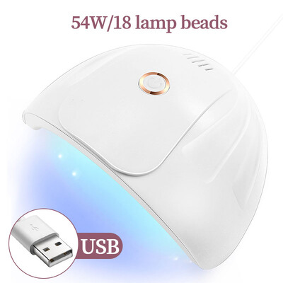 CNHIDS 54W 18 LED Drying Lamp Manicure UV Nail Dryer Curing Gel Βερνίκι νυχιών με USB Smart Timer Sun Light Nail Art Tools