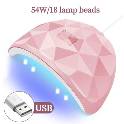 CNHIDS 54W 18 LED Drying Lamp Manicure UV Nail Dryer Curing Gel Βερνίκι νυχιών με USB Smart Timer Sun Light Nail Art Tools