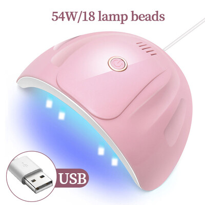 CNHIDS 54W 18 LED Drying Lamp Manicure UV Nail Dryer Curing Gel Βερνίκι νυχιών με USB Smart Timer Sun Light Nail Art Tools