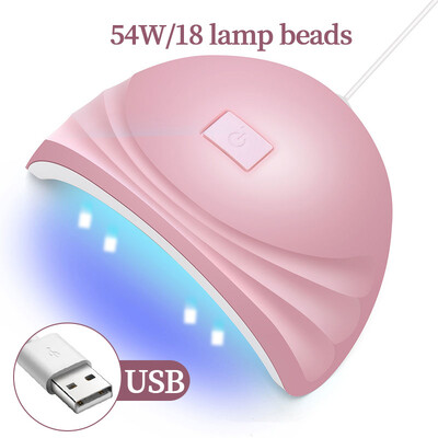 CNHIDS 54W 18 LED Drying Lamp Manicure UV Nail Dryer Curing Gel Βερνίκι νυχιών με USB Smart Timer Sun Light Nail Art Tools