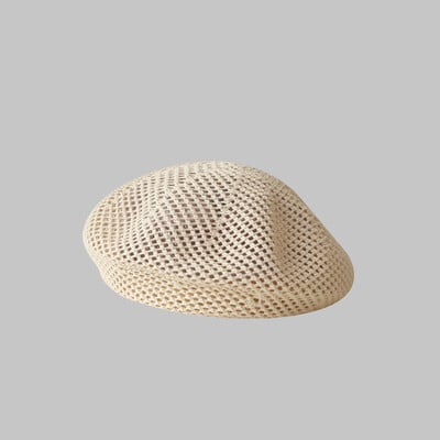 Meniška beretė pavasario/vasaros kvėpuojanti tuščiavidurė megzta menininko skrybėlė Naujo stiliaus universali kepurė su mažu veideliu