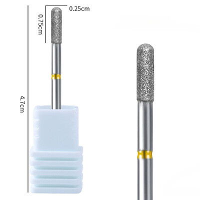 1 bucă freză cu diamant pentru freza pentru curățarea gelului pentru îndepărtarea preaplinului pentru manichiură, pedichiură