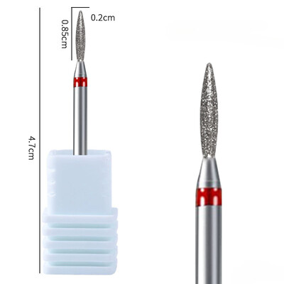 1 bucă freză cu diamant pentru freza pentru curățarea gelului pentru îndepărtarea preaplinului pentru manichiură, pedichiură