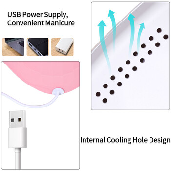 LULAA USB 18 UV Lights Drying Lamp For Curing Gel Μηχάνημα φωτοθεραπείας νυχιών LED Επαγγελματικός εξοπλισμός σαλονιού για εργαλεία μανικιούρ