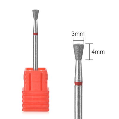 Τρυπάνι νυχιών Ηλεκτρικό μανικιούρ Τρυπάνι φρεζαρίσματος για νύχια Διαμαντένιο κόφτη επιδερμίδας με φλόγα Τρυπάνι νυχιών Clean Bits Burr