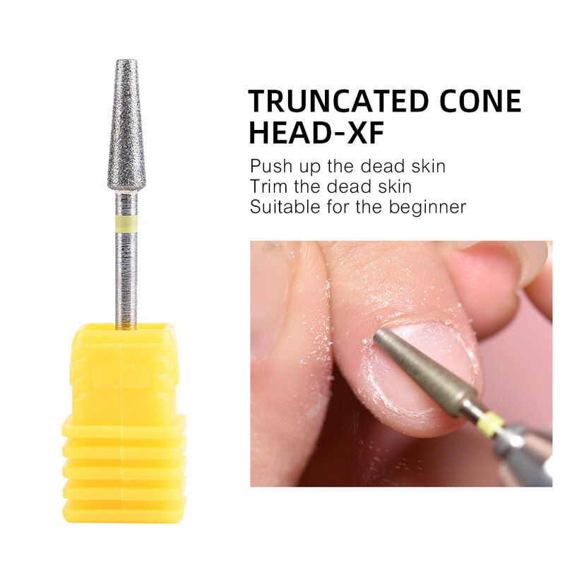 Τρυπάνι νυχιών Ηλεκτρικό μανικιούρ Τρυπάνι φρεζαρίσματος για νύχια Διαμαντένιο κόφτη επιδερμίδας με φλόγα Τρυπάνι νυχιών Clean Bits Burr
