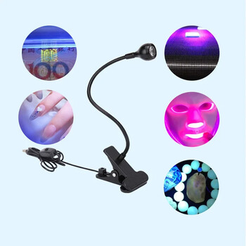 Led Ultraviolet Lights Clip-on Flexible Metal Tube UV Lamp USB Mini UV Gel Curing Light Επιτραπέζιο Φωτιστικό Στεγνωτήρα νυχιών για DIY Nail Art