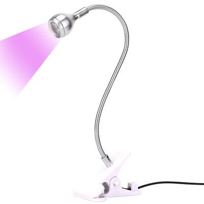 Led Ultraviolet Lights Clip-on Flexible Metal Tube UV Lamp USB Mini UV Gel Curing Light Επιτραπέζιο Φωτιστικό Στεγνωτήρα νυχιών για DIY Nail Art