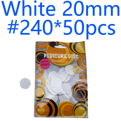 Novo~crno/bijeli brusni papir 50/kom Alati za njegu stopala za pedikuru 15 mm 20 mm 25 mm svrdlo za nokte Disk disk Salon Calluse Zamjenjivi