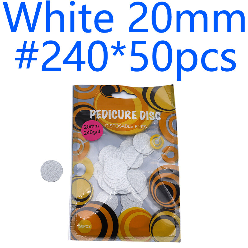 Novo~crno/bijeli brusni papir 50/kom Alati za njegu stopala za pedikuru 15 mm 20 mm 25 mm svrdlo za nokte Disk disk Salon Calluse Zamjenjivi