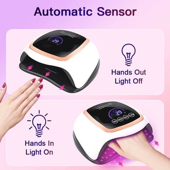 V3 UV LED Φωτιστικό νυχιών 180W Professional Nail Curning Lamps for Home Salon Led Drying Lamps for Nail Equipment dryer for Gel Polish