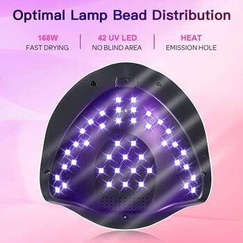 V3 UV LED Φωτιστικό νυχιών 180W Professional Nail Curning Lamps for Home Salon Led Drying Lamps for Nail Equipment dryer for Gel Polish