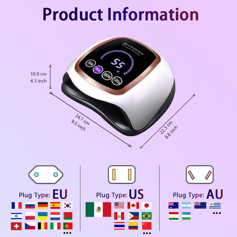 V3 UV LED nagu lampa 180W profesionālas nagu konservēšanas lampas mājas salonam Led žāvēšanas lampas nagu aprīkojuma žāvētājam gēla lakai