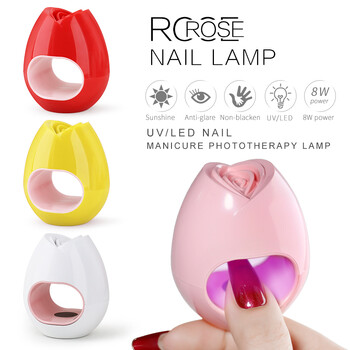 ArteClavo UV LED USB Λάμπα Μανικιούρ Mini Nail 30S Fast Dryer Machine Single Finger Nail Art Tool Gel Need Curing Rose Egg Fashion