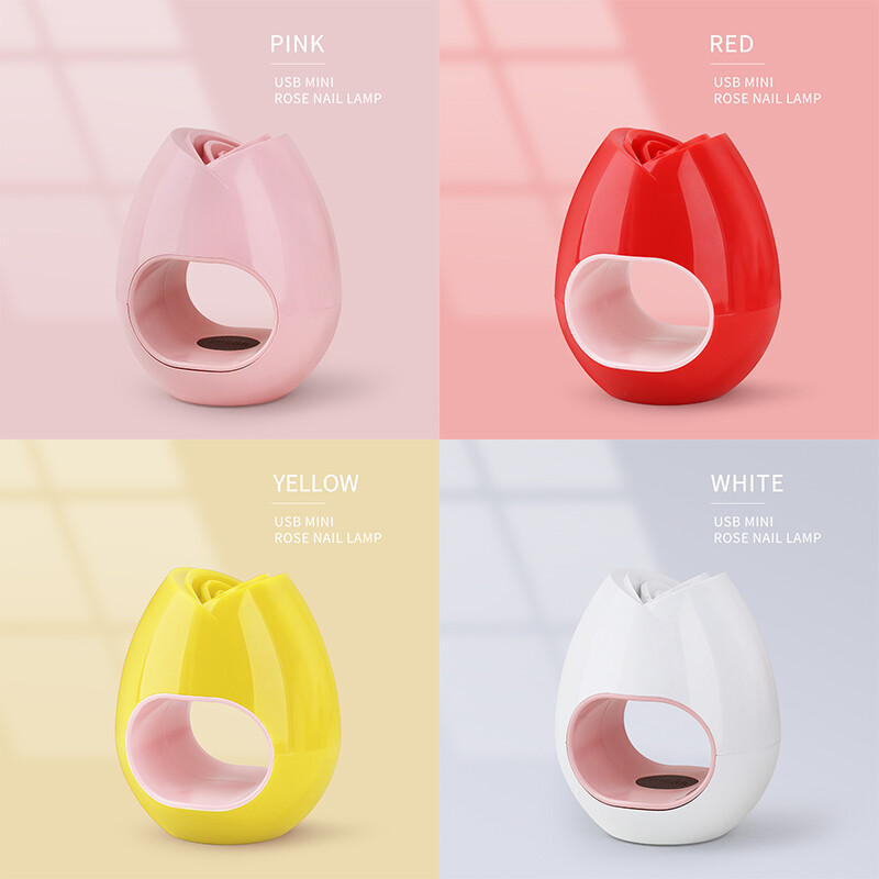 ArteClavo UV LED USB lempa Manikiūras Mini Nail 30S Greitas Džiovinimo Mašina Vieno piršto Nagų Dailės Įrankis Gelis Need Curing Rose Egg Fashion