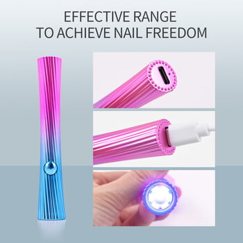 Φορητό στεγνωτήριο νυχιών UV Led Lamp Mini For Manicure Επαναφορτιζόμενο USB Quick Dry Nails Gel Gel Drying Lamp Nail Art Tool DIY