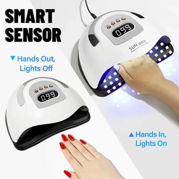 Big Power 380W UV Gel Nail Dryer Light LED για Gel Polish With 4 Timers Επαγγελματικά αξεσουάρ Nail Art Curing Gel Nails Toe