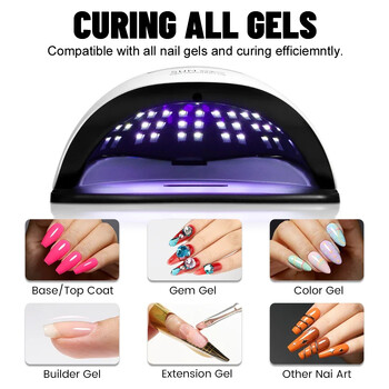 Big Power 380W UV Gel Nail Dryer Light LED για Gel Polish With 4 Timers Επαγγελματικά αξεσουάρ Nail Art Curing Gel Nails Toe