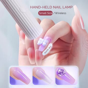 Φορητό Mini UV Λάμπα νυχιών για Gel Polish Quick Dry Flashlight Στυλό USB στεγνωτήριο νυχιών Μηχανή UV LED Nail Lamp for Gel Varnish Tools