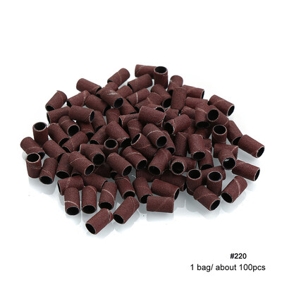 100 τμχ/συσκευασία Ταινίες λείανσης νυχιών 60# 120# 180# 240# Μύτη δακτυλίου λείανσης για αξεσουάρ ηλεκτρικού τρυπανιού Εργαλείο μανικιούρ