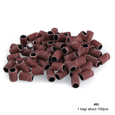 100 τμχ/συσκευασία Ταινίες λείανσης νυχιών 60# 120# 180# 240# Μύτη δακτυλίου λείανσης για αξεσουάρ ηλεκτρικού τρυπανιού Εργαλείο μανικιούρ