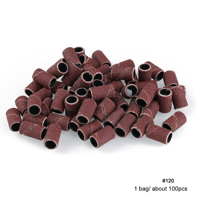 100 τμχ/συσκευασία Ταινίες λείανσης νυχιών 60# 120# 180# 240# Μύτη δακτυλίου λείανσης για αξεσουάρ ηλεκτρικού τρυπανιού Εργαλείο μανικιούρ
