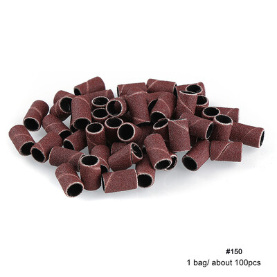 100 τμχ/συσκευασία Ταινίες λείανσης νυχιών 60# 120# 180# 240# Μύτη δακτυλίου λείανσης για αξεσουάρ ηλεκτρικού τρυπανιού Εργαλείο μανικιούρ