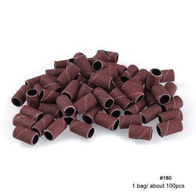 100 τμχ/συσκευασία Ταινίες λείανσης νυχιών 60# 120# 180# 240# Μύτη δακτυλίου λείανσης για αξεσουάρ ηλεκτρικού τρυπανιού Εργαλείο μανικιούρ