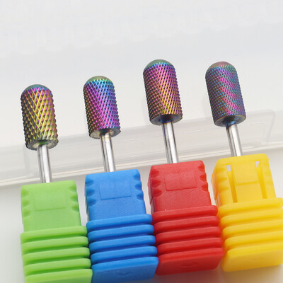 C0715 Τρυπάνι νυχιών Rainbow Carbide κωνικό φρέζα για μανικιούρ Αφαίρεση gel Acylics Εργαλείο νυχιών Αξεσουάρ τρυπανιού
