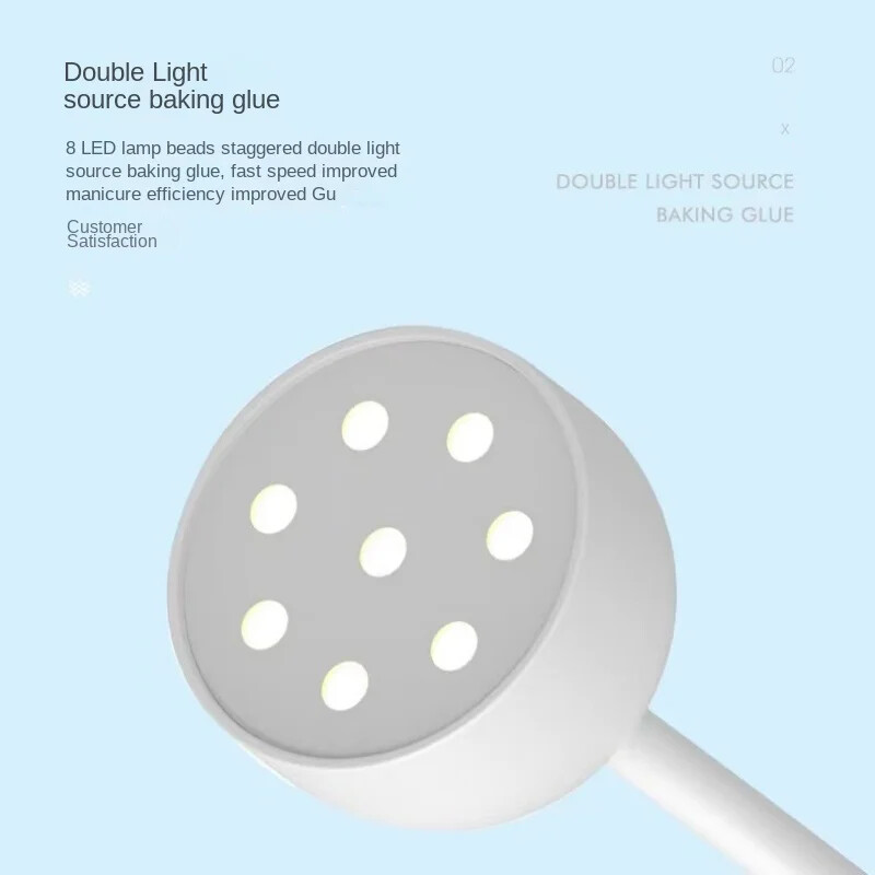 Mini LED lampa za nokte 24W Sušilo za nokte Ljepilo za lak za lažne nokte Brzosušeće UV svjetlo Lampa za nokte 360° savitljiva stolna lampa Dizajn