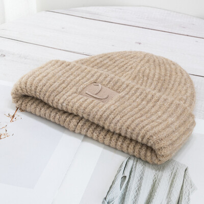 VISROVER Nouă pălărie caldă de iarnă pentru femei, solidă, de toamnă, din lână, pălărie confortabile, cel mai bine asortat cu capota moale, șapcă, cadou