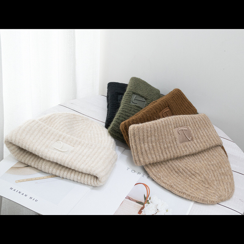 VISROVER Nouă pălărie caldă de iarnă pentru femei, solidă, de toamnă, din lână, pălărie confortabile, cel mai bine asortat cu capota moale, șapcă, cadou