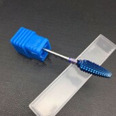 1 τμχ Μπλε τρυπάνι καρβιδίου βολφραμίου γρέζια νυχιών Τρυπάνι με μεταλλικό φρέζα λίμα νυχιών για μανικιούρ Ηλεκτρικό μύλο μηχανήματος