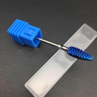 1 τμχ Μπλε τρυπάνι καρβιδίου βολφραμίου γρέζια νυχιών Τρυπάνι με μεταλλικό φρέζα λίμα νυχιών για μανικιούρ Ηλεκτρικό μύλο μηχανήματος