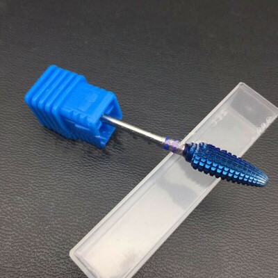 1 τμχ Μπλε τρυπάνι καρβιδίου βολφραμίου γρέζια νυχιών Τρυπάνι με μεταλλικό φρέζα λίμα νυχιών για μανικιούρ Ηλεκτρικό μύλο μηχανήματος